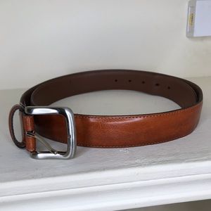 Bosca Men’s Rich Caramel Brown Leather Belt 42